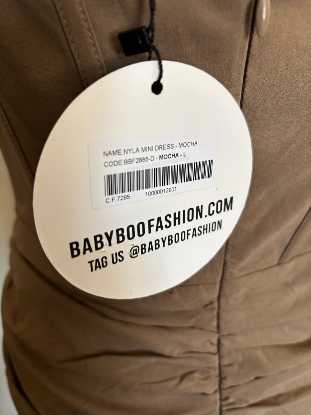 Babyboo Nyla Corset Mini Dress Mocha - Picture 10 of 10